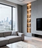  现代风格客厅室内全景1126#竖屏 	 