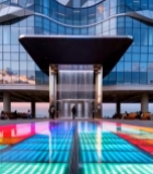  现代玻璃幕墙建筑入口场景5037#竖屏 	 