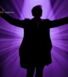  舞台上指挥者的灯光背影1356#竖屏 	 