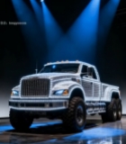  舞台上灯光照射下的炫酷卡车2720#竖屏 	 