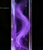  透明棱柱内紫色烟雾特效469#竖屏 	 