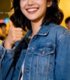  微笑女性竖拇指特写素材5358#竖屏 	 