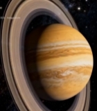  土星及其星环太空景象718#竖屏 	 