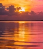  水面上的日落美景(1)4352#竖屏 	 