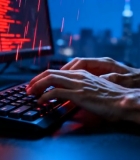  双手键盘打字操作电脑画面6688#竖屏 	 