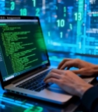  双手操作笔记本电脑编写代码(1)3577#竖屏 	 