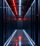  数据中心服务器机房内景974#竖屏 	 