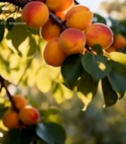  树枝上成熟的杏子特写5379#竖屏 	 