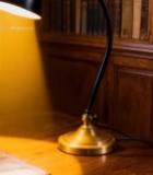  书房台灯下的复古书籍2194#竖屏 	 