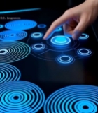  手指点击科技感虚拟按钮382#竖屏 	 