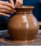  手工制作陶罐特写素材1344#竖屏 	 