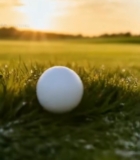  手持高尔夫球于草地场景551#竖屏 	 