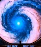  室内观看巨大星系投影画面7562#竖屏 	 