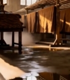  室内晾晒布料场景素材4732#竖屏 	 