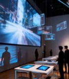  室内科技展示厅场景1715#竖屏 	 