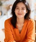  室内女子微笑特写1945#竖屏 	 