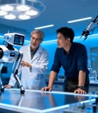  实验室医生研究机器人素材(1)5105#竖屏 	 