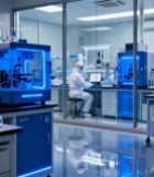  实验室科研人员操作实验设备(1)7026#竖屏 	 