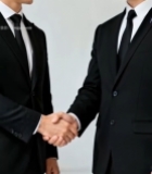  商务人士握手合作场景1478#竖屏 	 