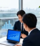  商务人士会议讨论数据分析376#竖屏 	 