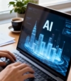  商务人士办公室使用笔记本电脑(1)2499#竖屏 	 