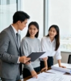  商务人士办公室讨论工作(1)7229#竖屏 	 