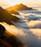  山峦云海日出景象6349#竖屏 	 