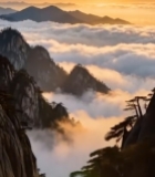  山峦云海日出自然景观(1)4723#竖屏 	 