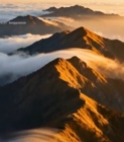  山峦云海日出风光3057#竖屏 	 