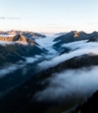  山脉云海自然风光全景3864#竖屏 	 