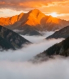  山间云海日出自然风光(1)5409#竖屏 	 