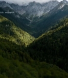  山林与山脉全景自然风光7540#竖屏 	 