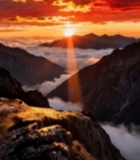  山间云海日出美景(1)6639#竖屏 	 