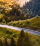  山间蜿蜒公路自然风光2828#竖屏 	 