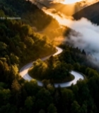  山间蜿蜒公路自然风光(2)6024#竖屏 	 