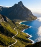  山海间蜿蜒公路自然风光6219#竖屏 	 