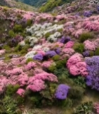  山间多彩杜鹃花海4766#竖屏 	 