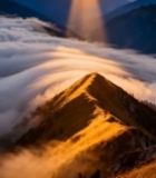  山峰云海日出景观(1)6267#竖屏 	 