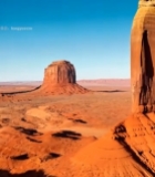  沙漠中壮观的岩石景观7557#竖屏 	 