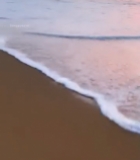  沙滩海浪日落自然风光705#竖屏 	 