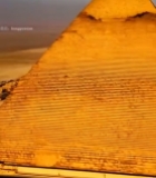  沙漠中的埃及金字塔景观6035#竖屏 	 