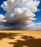  沙漠上空积雨云景观3927#竖屏 	 