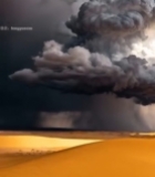  沙漠上空巨大积雨云景观1380#竖屏 	 
