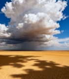  沙漠上空积雨云景观3927#竖屏 	 