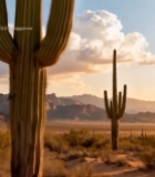  沙漠仙人掌自然风光4863#竖屏 	 