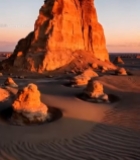  沙漠雅丹地貌自然风光3704#竖屏 	 