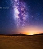  沙漠夜空银河景观1597#竖屏 	 