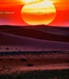  沙漠日落自然风光(4)6167#竖屏 	 