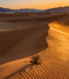  沙漠日落沙丘景观2316#竖屏 	 