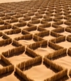  沙漠草方格治沙景观1376#竖屏 	 